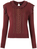 embroidered knit top