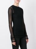 sheer knit blouse
