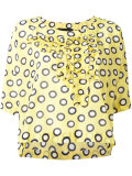 printed ruffle blouse 
