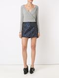 longsleeved cache-coeur blouse