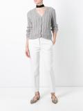 pearl embroidery cardigan