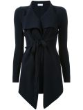 belted draped front jacket