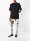 floral embroidery jeans