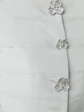 faille floral appliqué gown