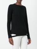 slashed hem jumper