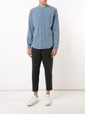 nehru collar denim shirt 