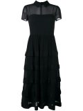 semi sheer layered dress