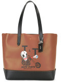 skull print saddle tote 
