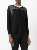 paneled cardigan