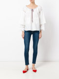 ruffle-sleeve blouse