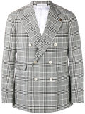 checked double breasted jacket 