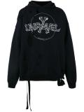 distressed logo hoodie 