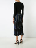 striped panel dress