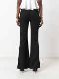 flared high-waisted trousers