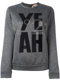 'yeah' print sweatshirt