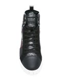 glitter effect hi-top sneakers