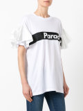 frill detail striped T-shirt