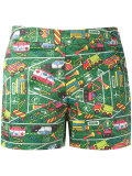 Transport print shorts