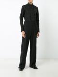 ruffle placket shirt