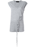 asymmetric twisted T-shirt