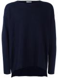 raw edge tail hem jumper