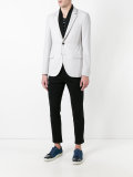 contrast trim blazer