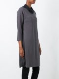 contrast cowl neck dress