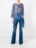 printed draped blouse 