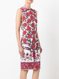 rose print shift dress