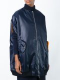 sleeveless long bomber jacket