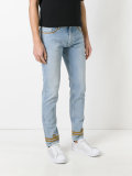 gold-tone piping skinny jeans