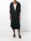 hooded flared coat