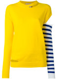 contrast sleeve top