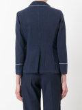 contrast trim blazer