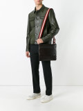 striped strap messenger bag 