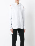 cut-out zipped hoodie