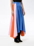 stripe asymmetric skirt