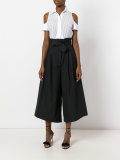 Flared tie fastened palazzo pants