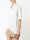 asymmetric ruffle shirt
