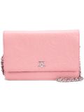 embossed camellia wallet crossbody bag