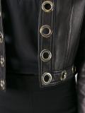 metallic eyelet jacket