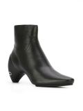 curved heel ankle boot