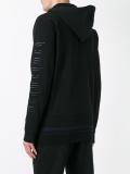 embroidered sleeve hoodie