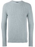ribbed crew neck pullover