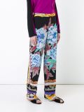 printed straight trousers
