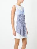 striped panel shift dress