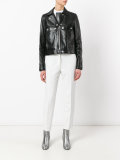 cropped biker jacket