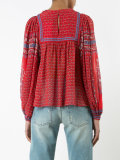 patterned pleated blouse