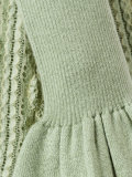 ruffled cuffs cardigan