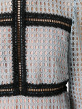 open knit flared dress